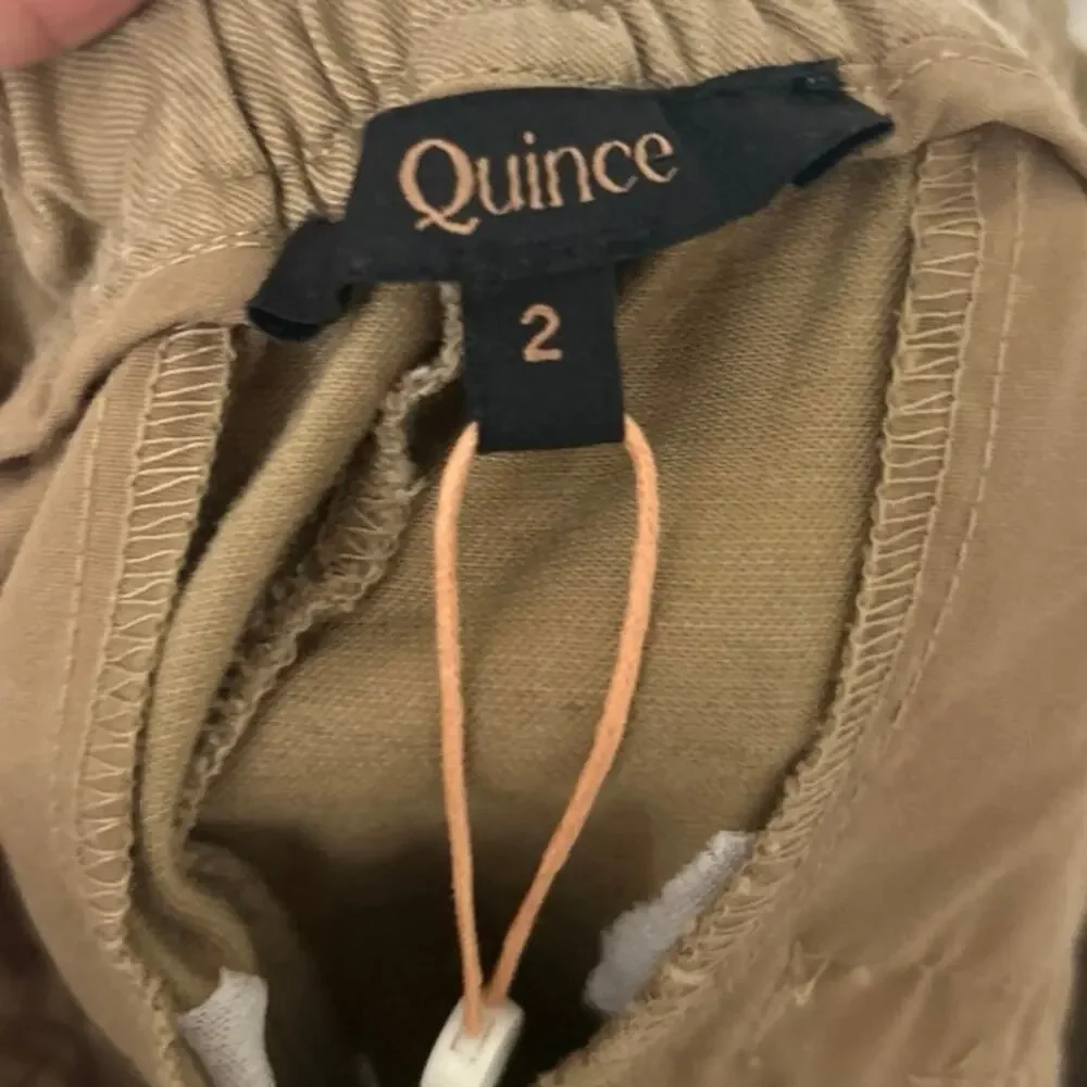Quince Drapey Twill Pleated Wide Leg Trouser Pants Baywood NWT 2 Cotton Linen